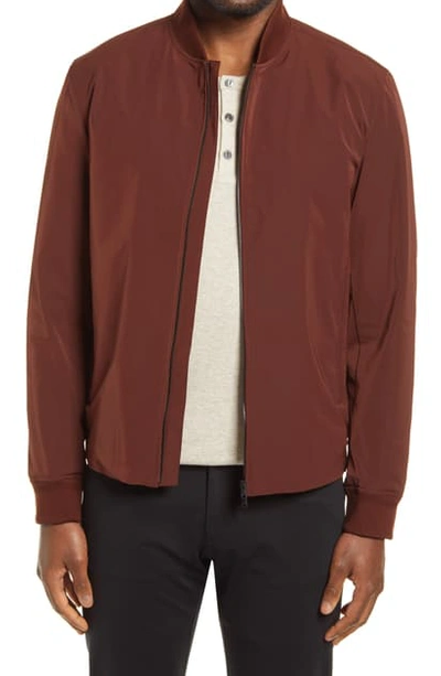 Theory City Water-resistant Slim Fit Bomber Jacket In Pimento - Z01