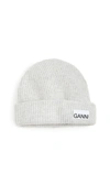 GANNI RECYCLED WOOL KNIT HAT