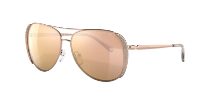 Michael Kors Chelsea Glam Mk 1082 1108r1 Womens Aviator Sunglasses In Rose Gold Flash