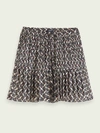 SCOTCH & SODA PLEATED MINI SKIRT WITH ALL-OVER PRINT,159413