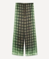 DRIES VAN NOTEN OMBRE CHECKED SATIN TROUSERS,000708789