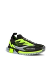 Dolce & Gabbana Dolce And Gabbana Black And Green Sorrento Sneakers In Black & Fluo Yellow