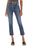Agolde Riley High Rise Straight Crop Jeans In Pastime