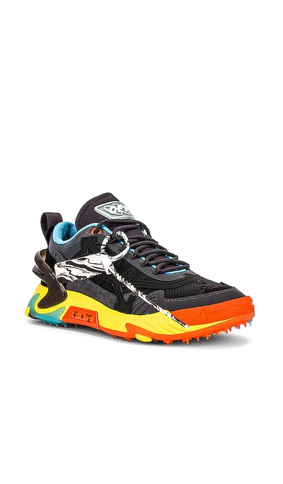 Off-white Contrast-sole Sneakers In Black,yellow,orange