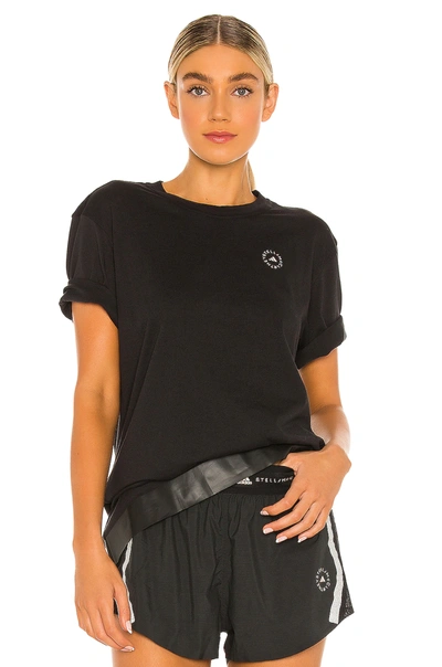 Adidas By Stella Mccartney Short-sleeved Performance T-shirt In Black