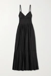 A.L.C A.L.C. X PETRA FLANNERY ESDELL PLEATED COTTON-BLEND POPLIN MAXI DRESS