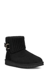 Ugg Mini Classic Solene Boot In Black Suede