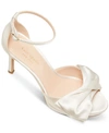 Kate Spade Women's Bridal Sparkle Evening Dress Heels In Ivory Satin