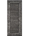 SAFAVIEH ADIRONDACK 110 BLACK AND SILVER 2'6" X 14' RUNNER AREA RUG