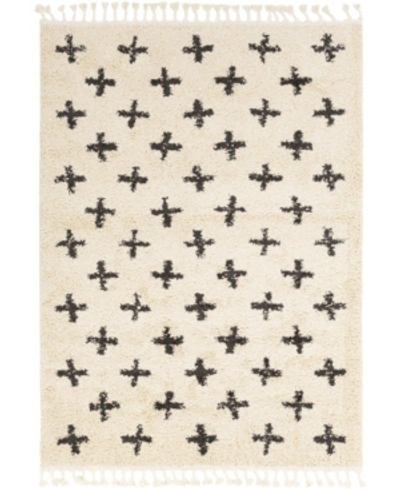 Surya Berber Shag Bbe-2310 Charcoal 5'3" X 7'3" Area Rug