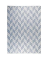NICOLE MILLER PATIO COUNTRY CALLA 2A-4554-340 BLUE AND GRAY 6'6" X 9'2" AREA RUG