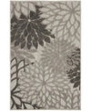 Nourison Aloha Alh05 Silver 2'8" X 4' Outdoor Area Rug In Silver