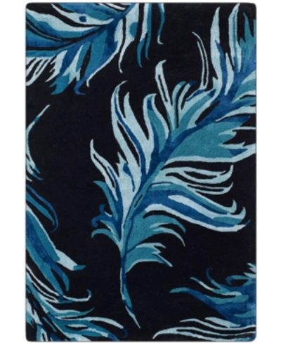 Safavieh Allure 121 Feather Black And Blue 4' X 6' Area Rug