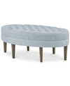 Furniture Martin Ottoman In Dusty Blue
