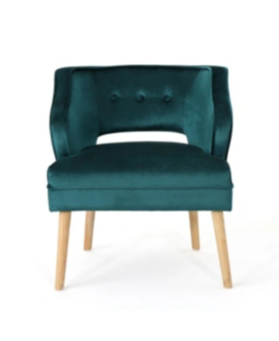 Noble House Mariposa Accent Chair In Teal
