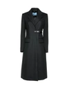 PRADA VIRGIN WOOL COAT BUCKLE CLOSURE,11552272