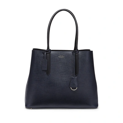 Smythson Panama Ciappa Business Bag In Navy