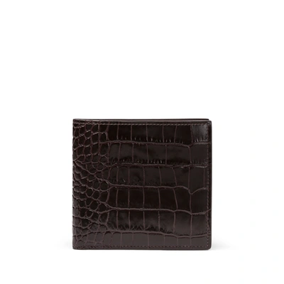 Smythson 8 Card Slot Wallet In Mara In Brown