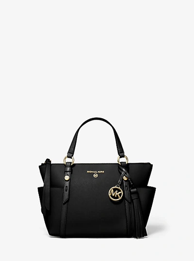 Michael Kors Sullivan Small Saffiano Leather Top-zip Tote Bag In Black
