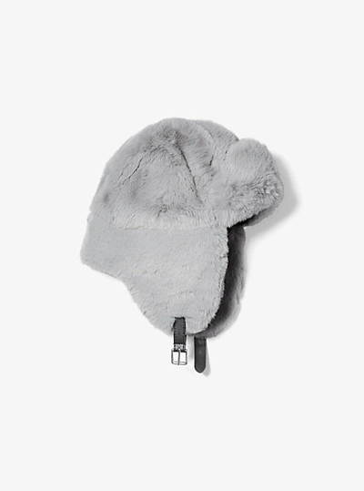 Michael Kors Faux Fur Trapper Hat In Grey