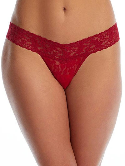 Hanky Panky Signature Lace Low Rise Thong In French Bordeaux