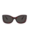 Oliver Peoples Edina 56mm Butterfly Sunglasses In Dark Red
