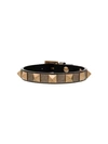 VALENTINO GARAVANI METALLIC ROCKSTUD ADJUSTABLE LEATHER BRACELET