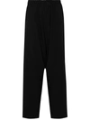 Yohji Yamamoto Multi-zip Detail Wool Trousers In Black