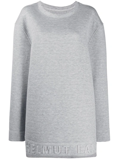 Pre-owned Helmut Lang 2000s Logo Oversized Sweatshirt In Grey