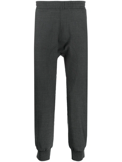 Neil Barrett Travel Ribbed-cuff Slouchy Trousers In Grey
