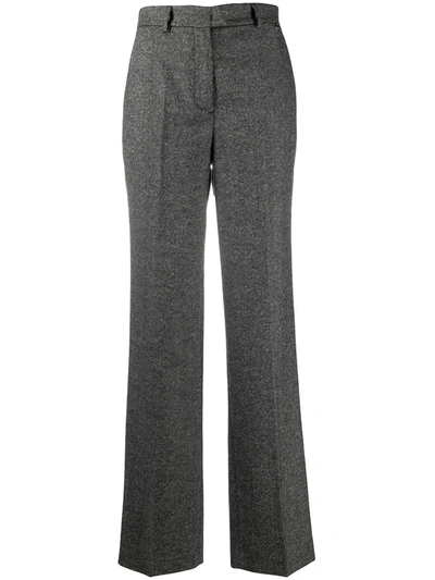 Twinset High-waisted Wide-leg Trousers In Grey