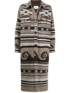 ISABEL MARANT ÉTOILE GABRION OVERSIZED STRIPED COAT