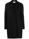 Harris Wharf London Single-breasted Midi Coat In Black