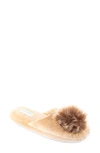 Patricia Green Daisy Pouf Slippers In Sand