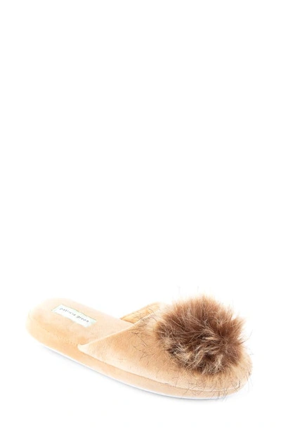 Patricia Green Daisy Pouf Slippers In Brown