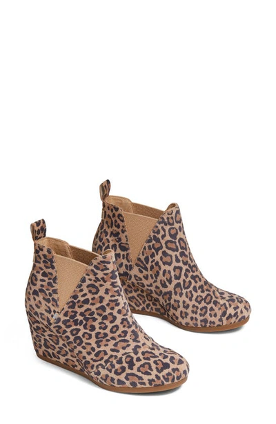 Toms Kelsey Wedge Bootie In Animal Print