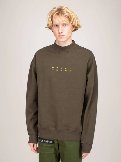 Daily Paper Jimfor Army Green Cotton Sweatshirt