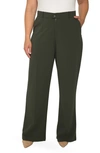 STANDARDS & PRACTICES PINTUCK STRETCH CREPE WIDE LEG TROUSERS,FB5801558P