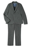 Andy & Evan Baby's & Little Boy's 2-piece Check Blazer & Trouser Set In Grey