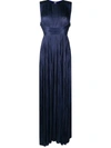 MARIA LUCIA HOHAN SLEEVELESS PLEAT DETAILING GOWN