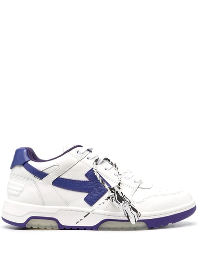 Off-white White & Purple Out Of Office Sneakers