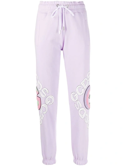 Gcds Logo Print Track Trousers In Lilac