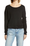 Splendid Essential Active Marathon Sweatshirt In Black