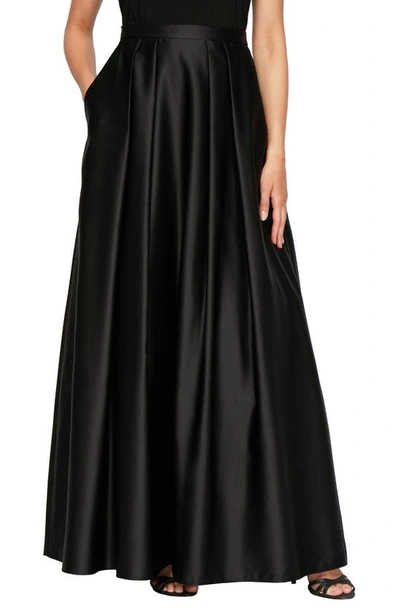 Alex Evenings Satin Ball Skirt In Black