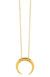 GORJANA CAYNE CRESCENT PLATED PENDANT NECKLACE,164-113-G