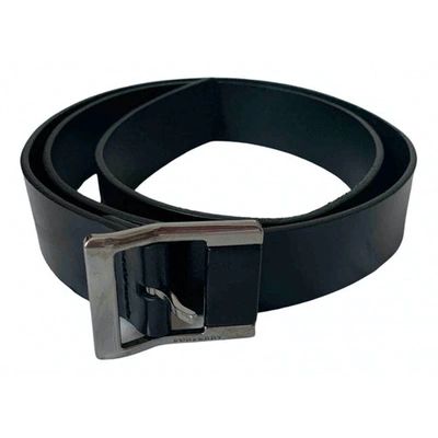 Pre-owned Burberry Leather Belt In Black