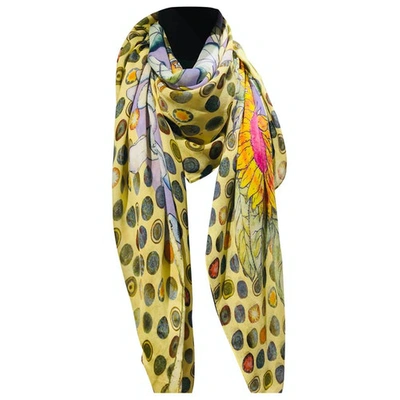 Pre-owned Swash Silk Scarf In Yellow