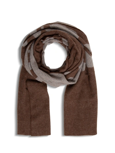 Semicouture Twotone Wool Scarf In Beige