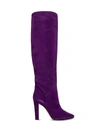 Alberta Ferretti High Suede Boots In Violet