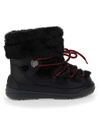 Moncler Insolux M Faux Shearling-trimmed Leather Boots In Black